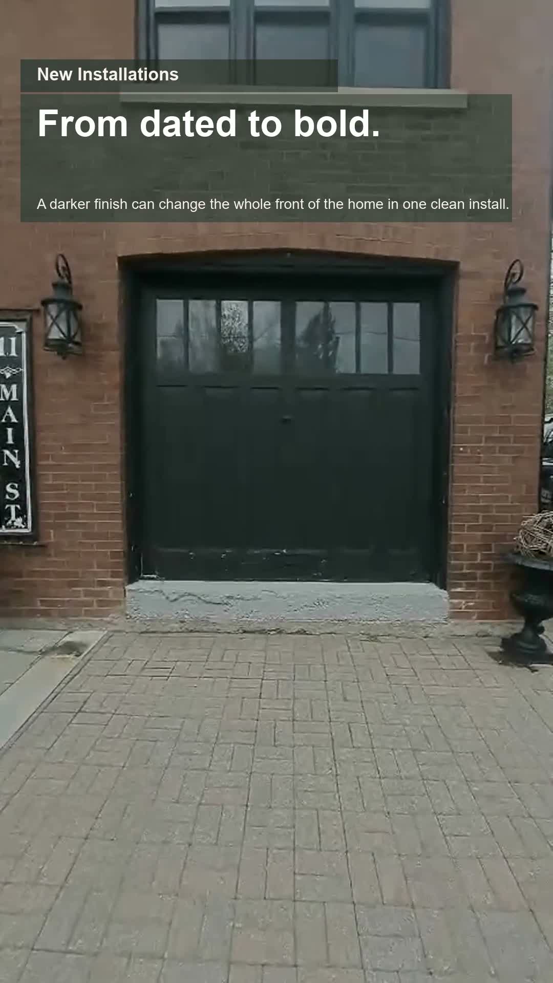 RedOak black garage door upgrade reel